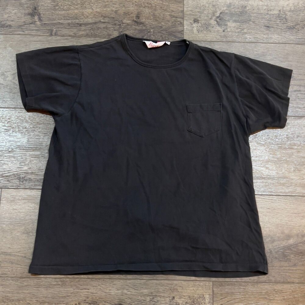 Vintage 90s GH Bass Black Single Stitch Made in USA Pocket T-Shirt - Women's XL